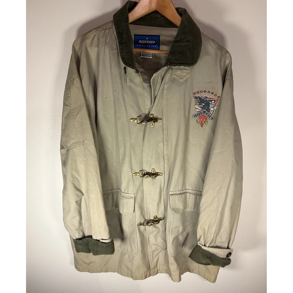 Vintage CNN‎ Official Field Jacket Barn Coat Chore Turner large